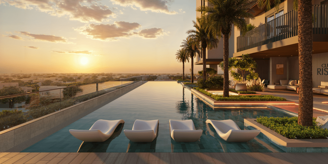 Infinity Pool at Sunvale Al Furjan residential project